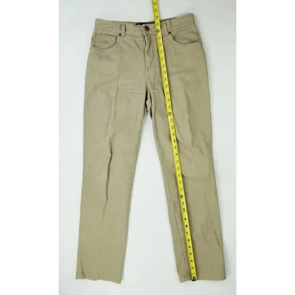 Gloria Vanderbilt Size 6P Womens Petite Tan Average Embroidered Coin Pocket Logo - Picture 13 of 13